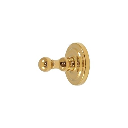 Deltana Solid Brass Single Robe Hook, R-Series, PVD Polished Brass Finish, 10PK R2009-CR003-XCP10